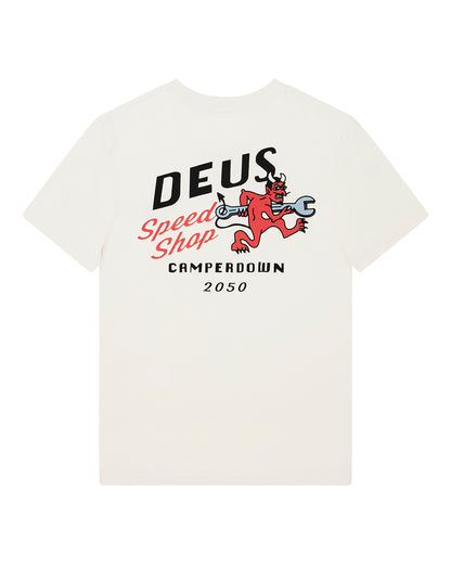 DEUS EX MACHINA DOGLEG TEE - VINTAGE WHITE