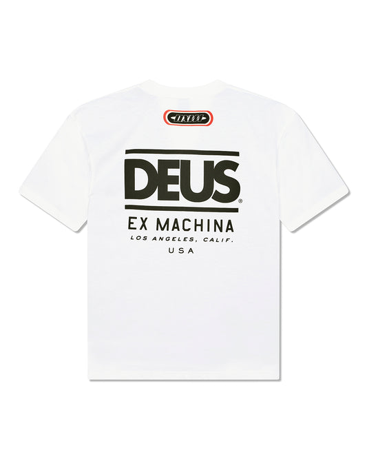 DEUS EX MACHINA HOLESHOT TEAM TEE - VINTAGE WHITE