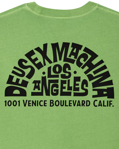 DEUS EX MACHINA LOS ANGELES ADDRESS TEE - PARROT GREEN
