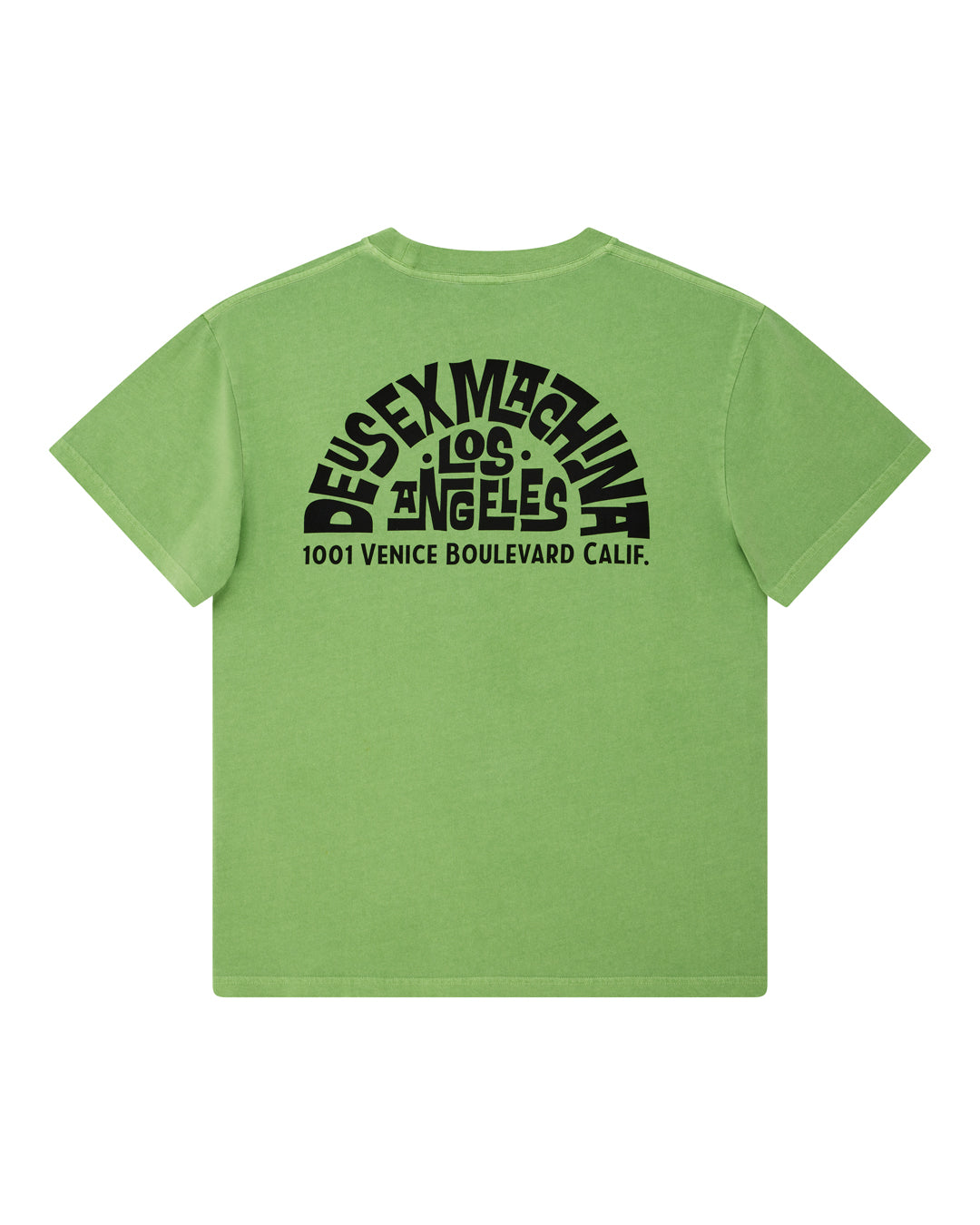 DEUS EX MACHINA LOS ANGELES ADDRESS TEE - PARROT GREEN