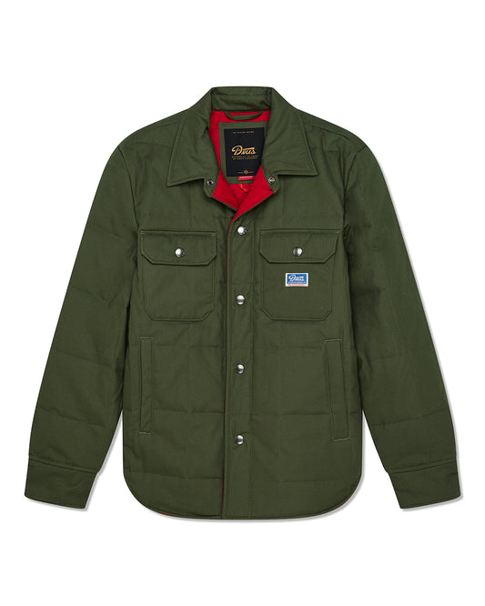 DEUS EX MACHINA MAXWELL WAXED OVERSHIRT - CYPRESS GREEN