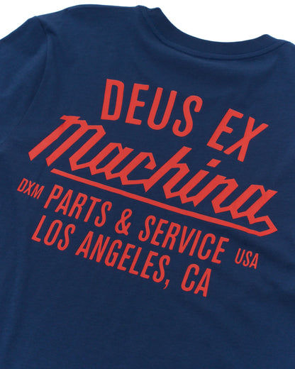 DEUS EX MACHINA OVERBITE TEE - MECHANIC BLUE