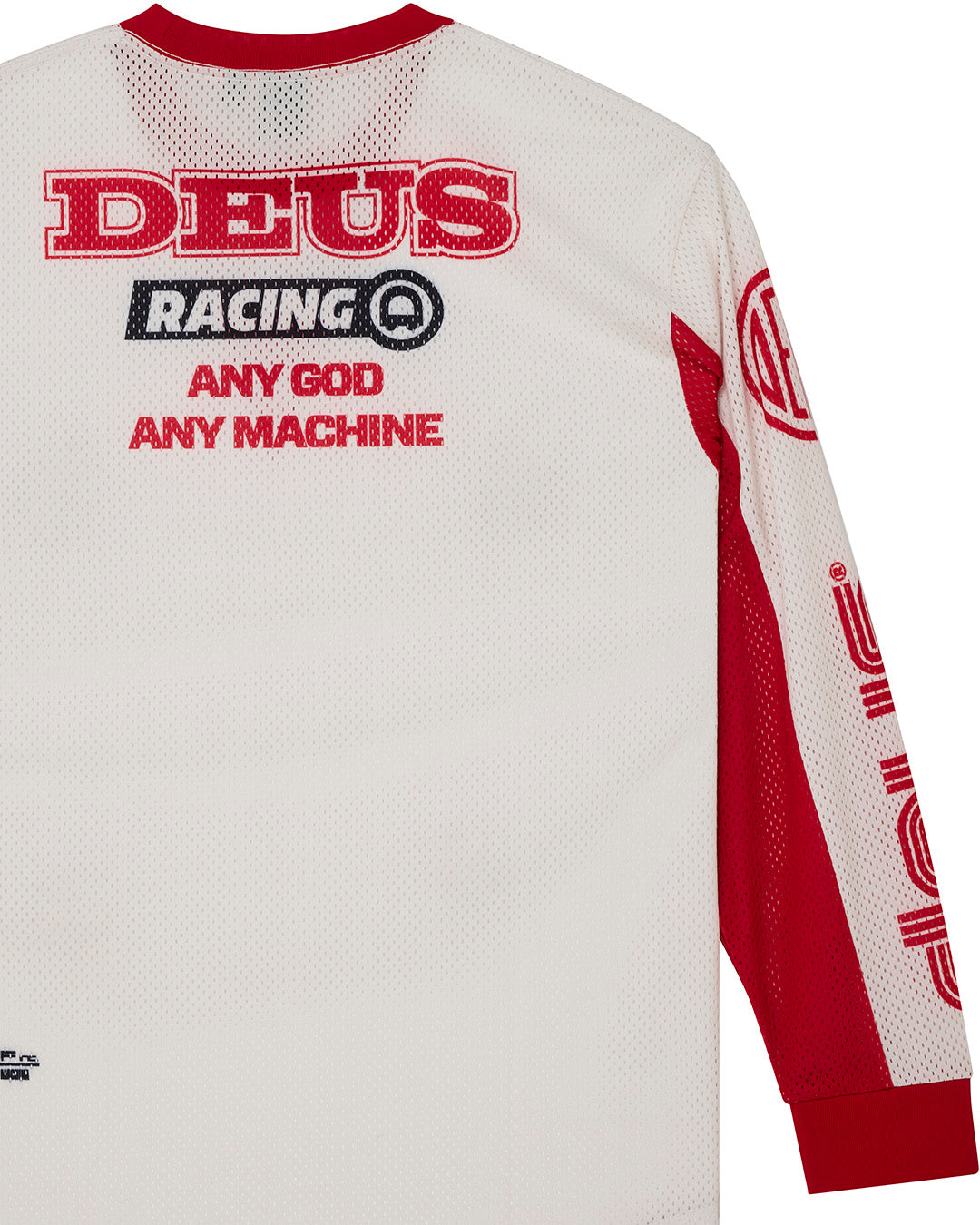 DEUS EX MACHINA STEP OUT MOTO JERSEY - WHITE / RED