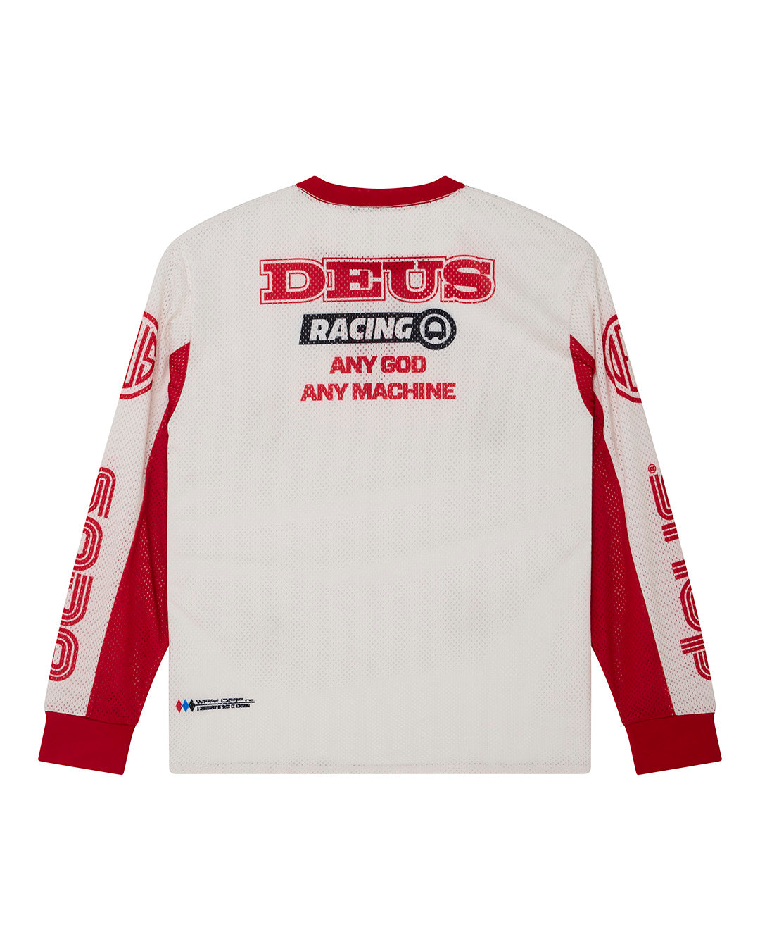DEUS EX MACHINA STEP OUT MOTO JERSEY - WHITE / RED