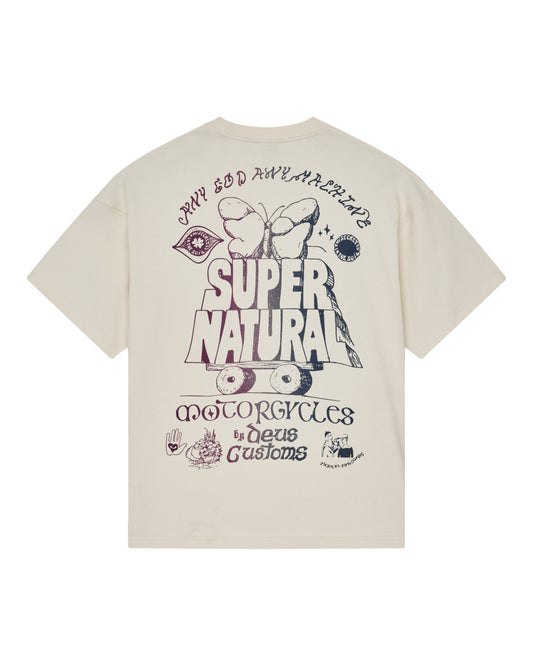DEUS EX MACHINA TEMPLE TORQUE OS TEE - DIRTY WHITE