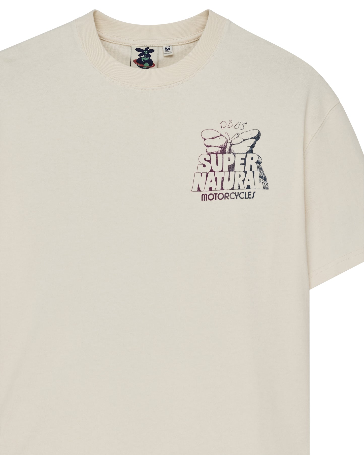 DEUS EX MACHINA TEMPLE TORQUE OS TEE - DIRTY WHITE