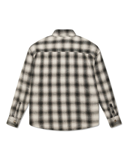 DEUS EX MACHINA TOO BUSY TOO WORK CHECK SHIRT - WHITE