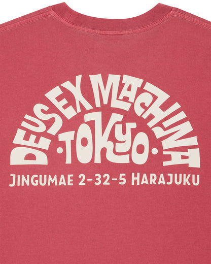 DEUS EX MACHINA TOKYO ADDRESS TEE - MELON RED