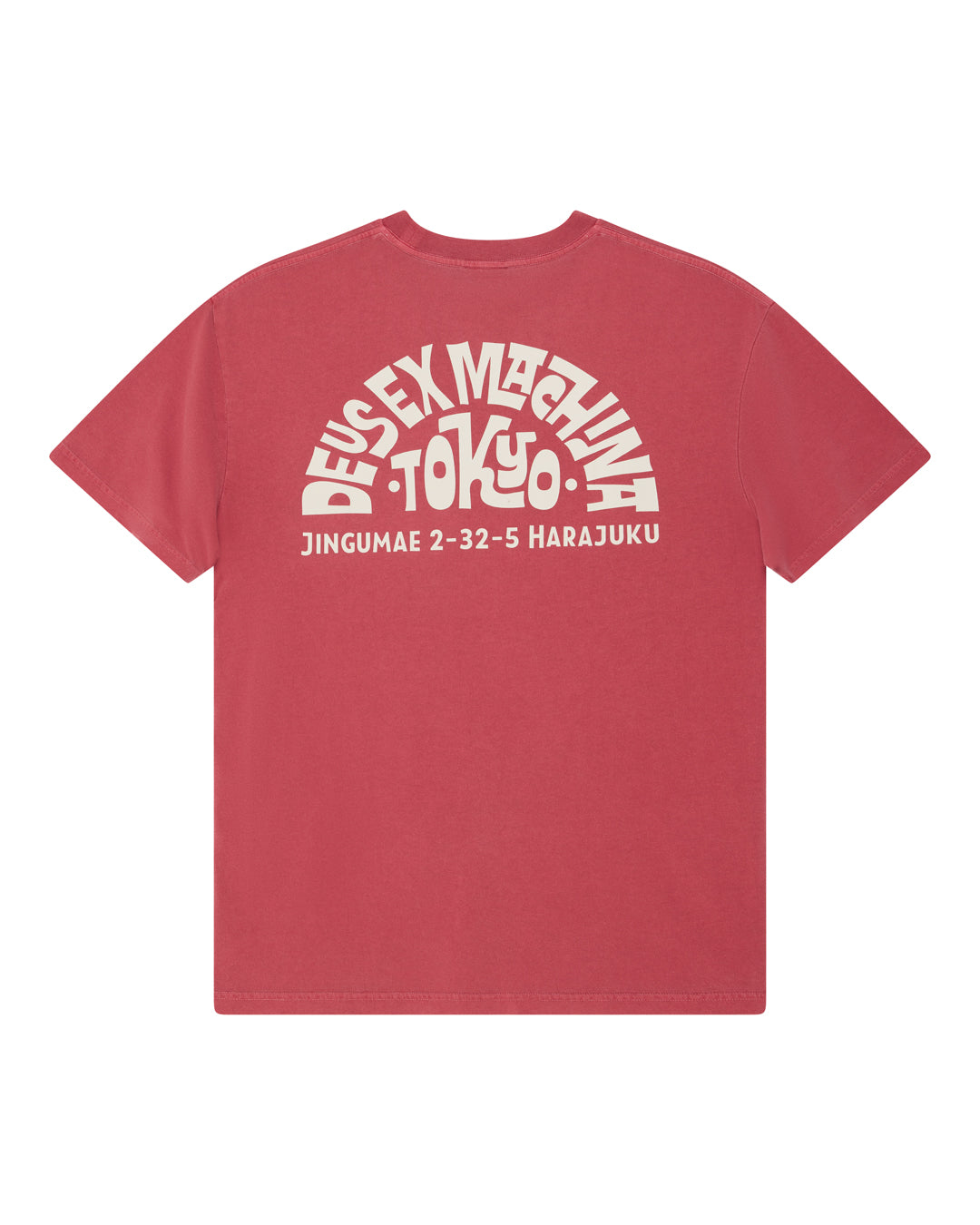 DEUS EX MACHINA TOKYO ADDRESS TEE - MELON RED