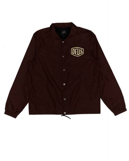 DEUS EX MACHINA TOKYO COACH JACKET - CHOC PLUM