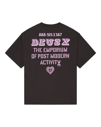 DEUS EX MACHINA UPSTAIRS OS TEE - GREY ANTHRACITE