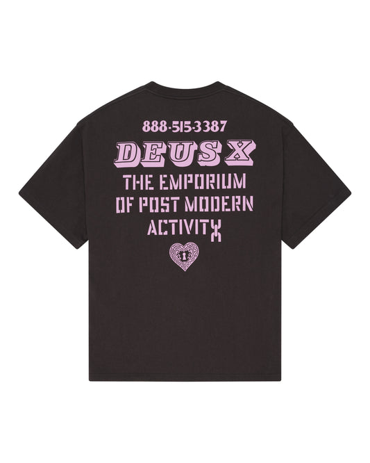 DEUS EX MACHINA UPSTAIRS OS TEE - GREY ANTHRACITE