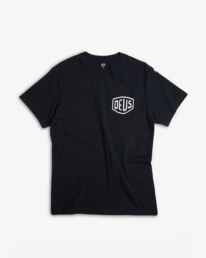 DEUS EX MACHINA VENICE ADDRESS TEE - BLACK