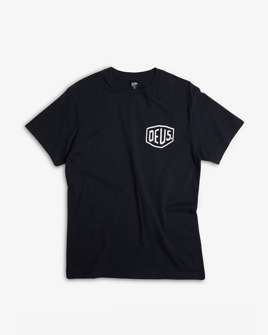 DEUS EX MACHINA VENICE ADDRESS TEE - BLACK