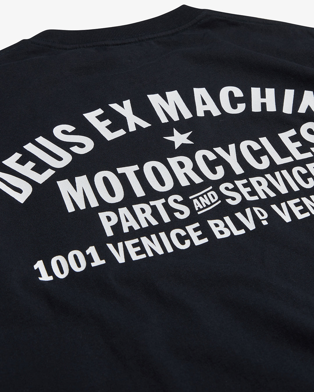 DEUS EX MACHINA VENICE ADDRESS TEE - BLACK
