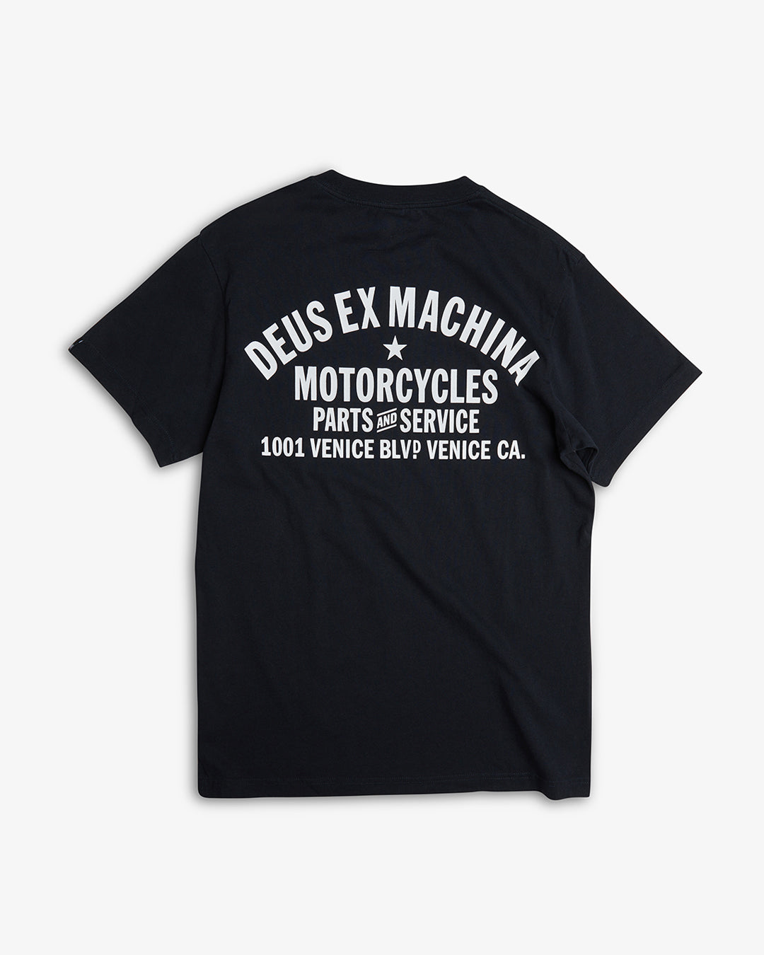 DEUS EX MACHINA VENICE ADDRESS TEE - BLACK
