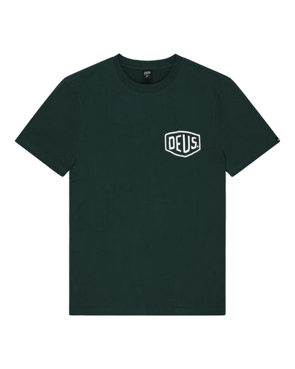 DEUS EX MACHINA VENICE ADDRESS TEE - RACING GREEN
