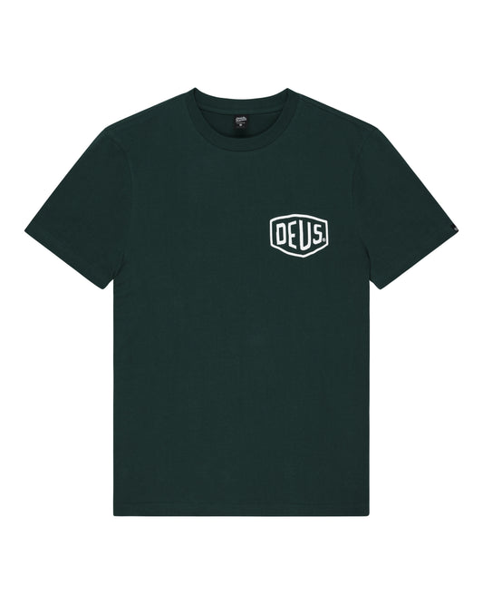 DEUS EX MACHINA VENICE ADDRESS TEE - RACING GREEN