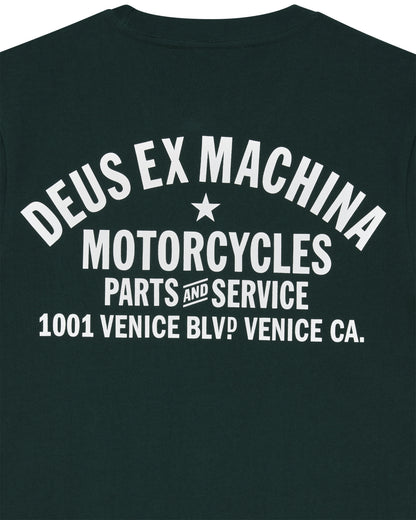 DEUS EX MACHINA VENICE ADDRESS TEE - RACING GREEN