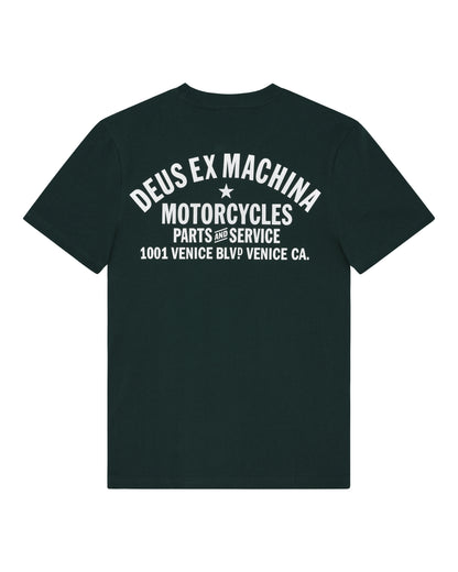 DEUS EX MACHINA VENICE ADDRESS TEE - RACING GREEN