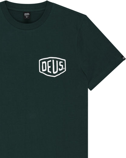 DEUS EX MACHINA VENICE ADDRESS TEE - RACING GREEN