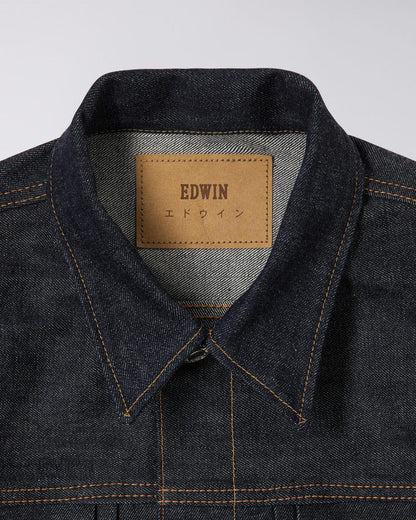 EDWIN DENIM JACKET NIHON MENPU PURE INDIGO RAIMBOW SELVEDGE 13.5 OZ - BLUE UNWASHED