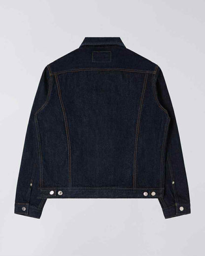 EDWIN JACKET TYPE II KURABO RED SELVEDGE 14 OZ RECYCLE INDIGO DENIM - BLUE RINSED