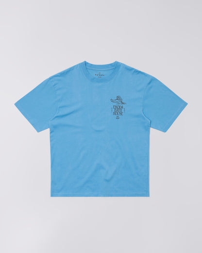 EDWIN EDOKA BATH HOUSE T-SHIRT - AZURE BLUE