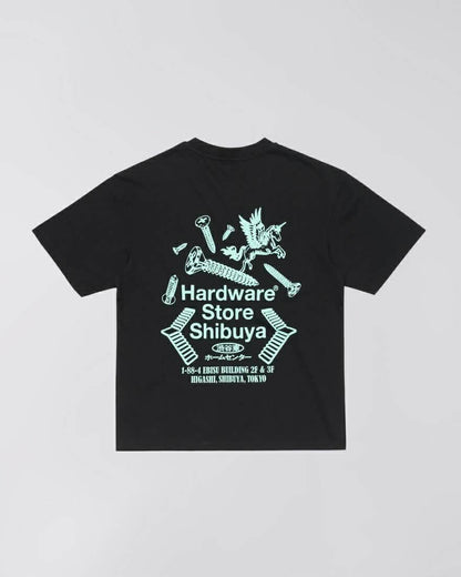 EDWIN HARDWARE STORE SHIBUYA TEE - BLACK GARMENT WASHED