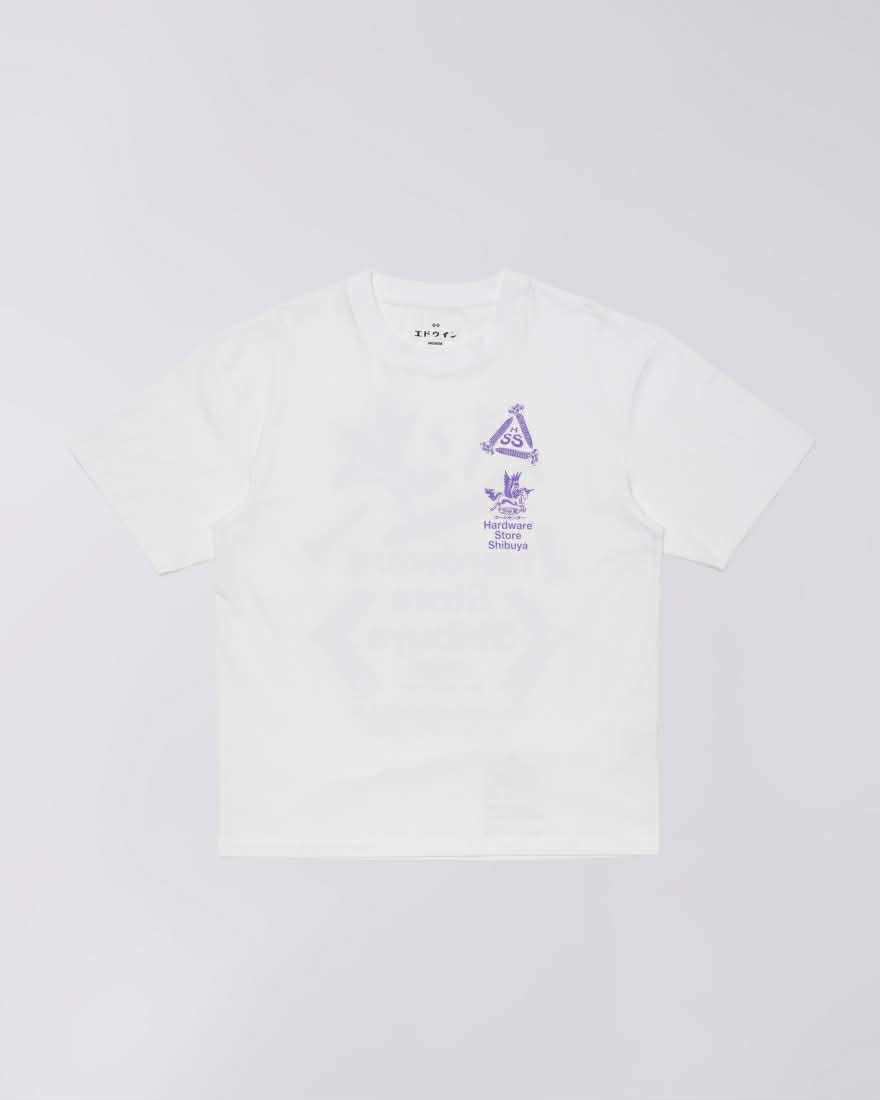 EDWIN HARDWARE STORE SHIBUYA TEE - WHITE GARMENT WASHED