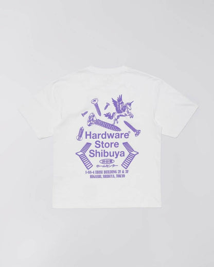 EDWIN HARDWARE STORE SHIBUYA TEE - WHITE GARMENT WASHED