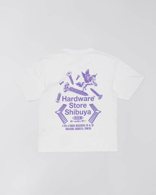 EDWIN HARDWARE STORE SHIBUYA TEE - WHITE GARMENT WASHED