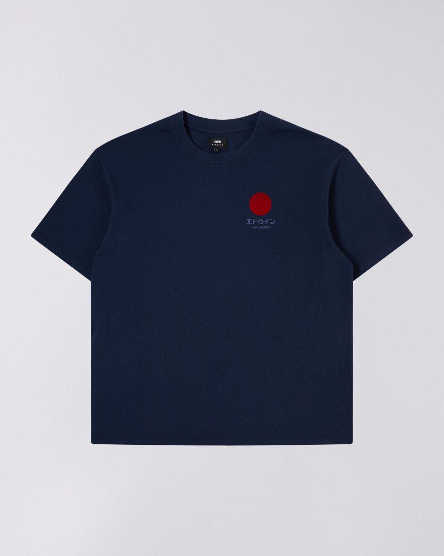 EDWIN JAPANESE SUN SUPPLY T-SHIRT - MARITIME BLUE