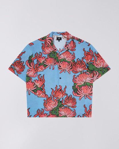 EDWIN KIKU SHIRT SS - BLUE / RED