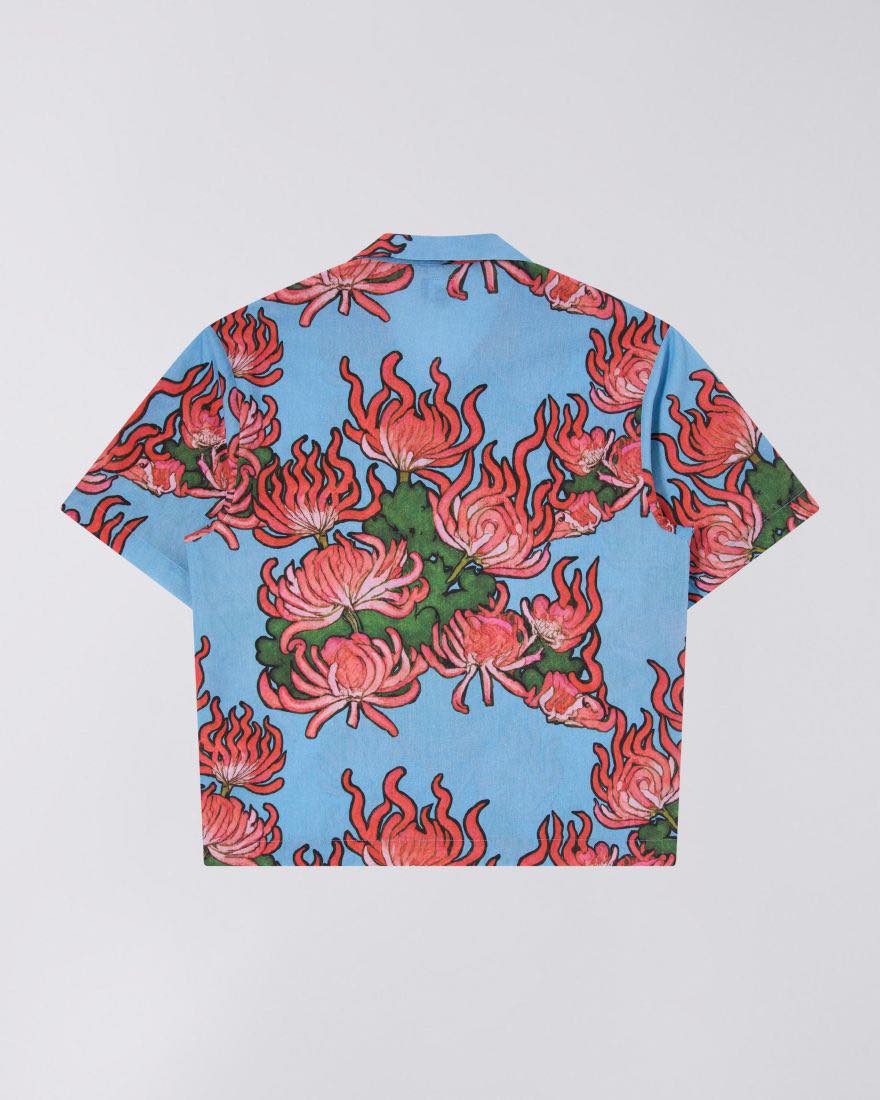 EDWIN KIKU SHIRT SS - BLUE / RED