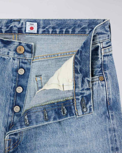 EDWIN LOOSE FIT JEANS KURABO RAIMBOW SELVEDGE 14 OZ INDIGO DENIM - LIGHT USED