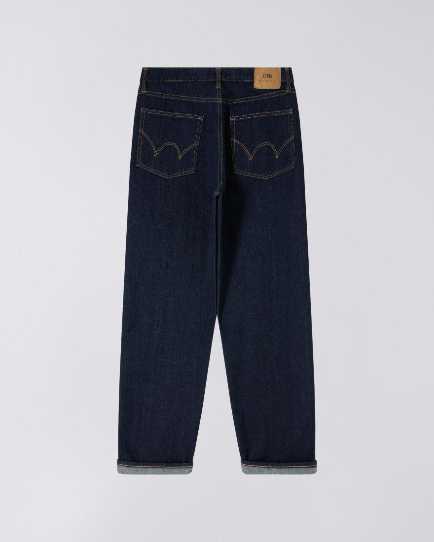 EDWIN LOOSE FIT JEANS KURABO INDIGO DENIM - BLUE RINSED