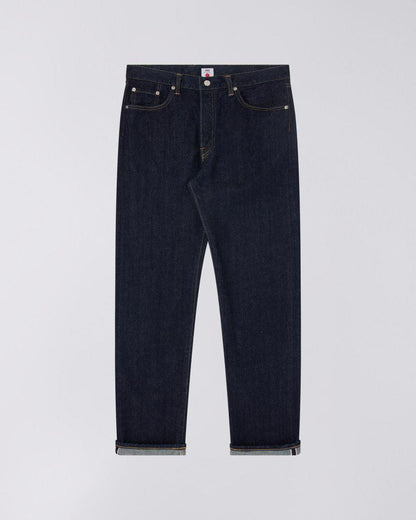 EDWIN LOOSE STRAIGHT JEANS KURABO RED SELVEDGE 14 OZ INDIGO RECYCLE INDIGO DENIM - BLUE RINSED