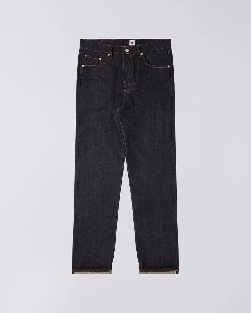 EDWIN LOOSE STRAIGHT JEANS KURABO RED SELVEDGE 14 OZ RECYCLE INDIGO DENIM - BLUE UNWASHED