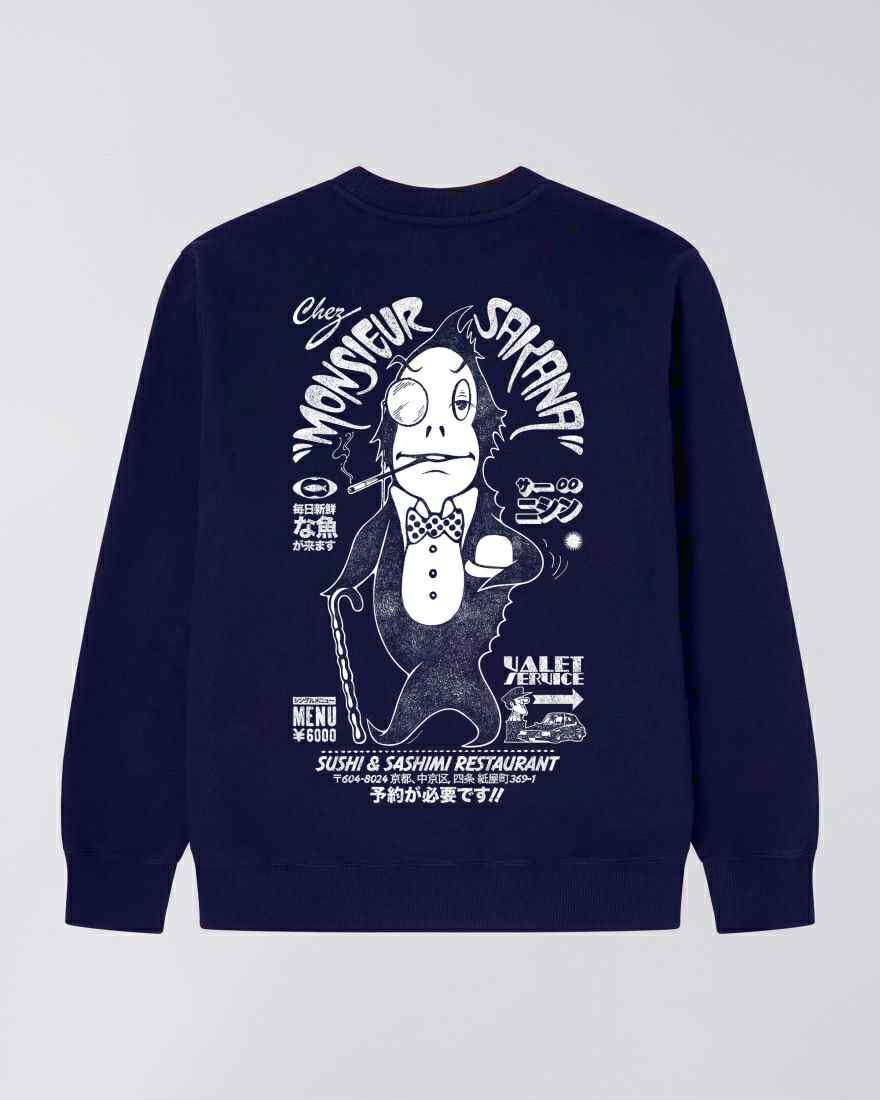 EDWIN SWEAT MONSIEUR SAKANA - MARITIME BLUE