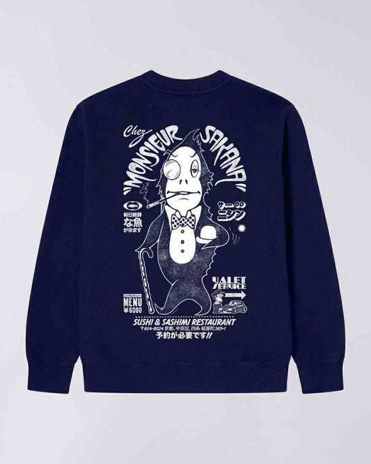 EDWIN SWEAT MONSIEUR SAKANA - MARITIME BLUE
