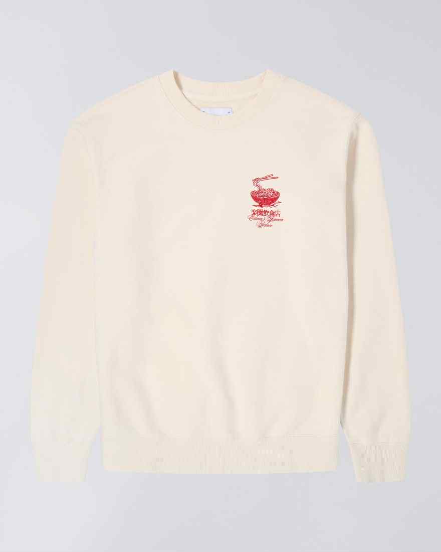 EDWIN SWEAT RAMEN PALACE GARMENT WASHED - WHISPER WASHED