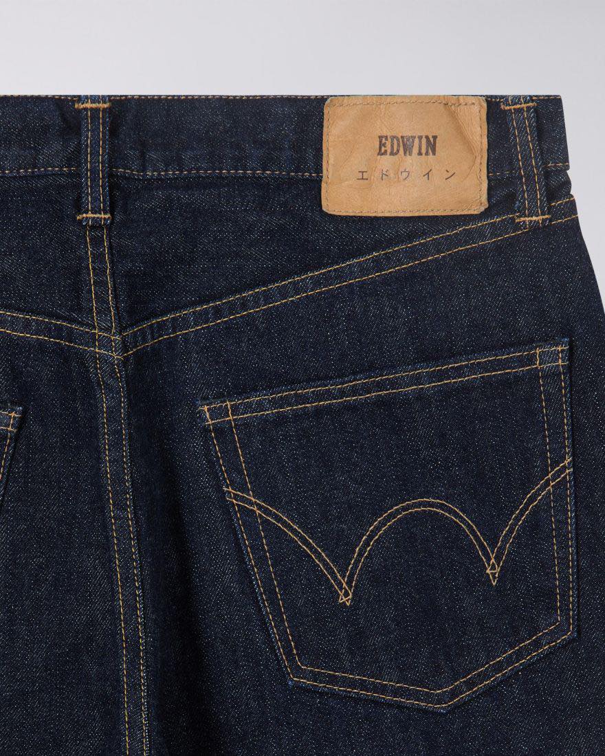 EDWIN REGULAR STRAIGHT JEANS KURABO INDIGO DENIM - BLUE RINSED