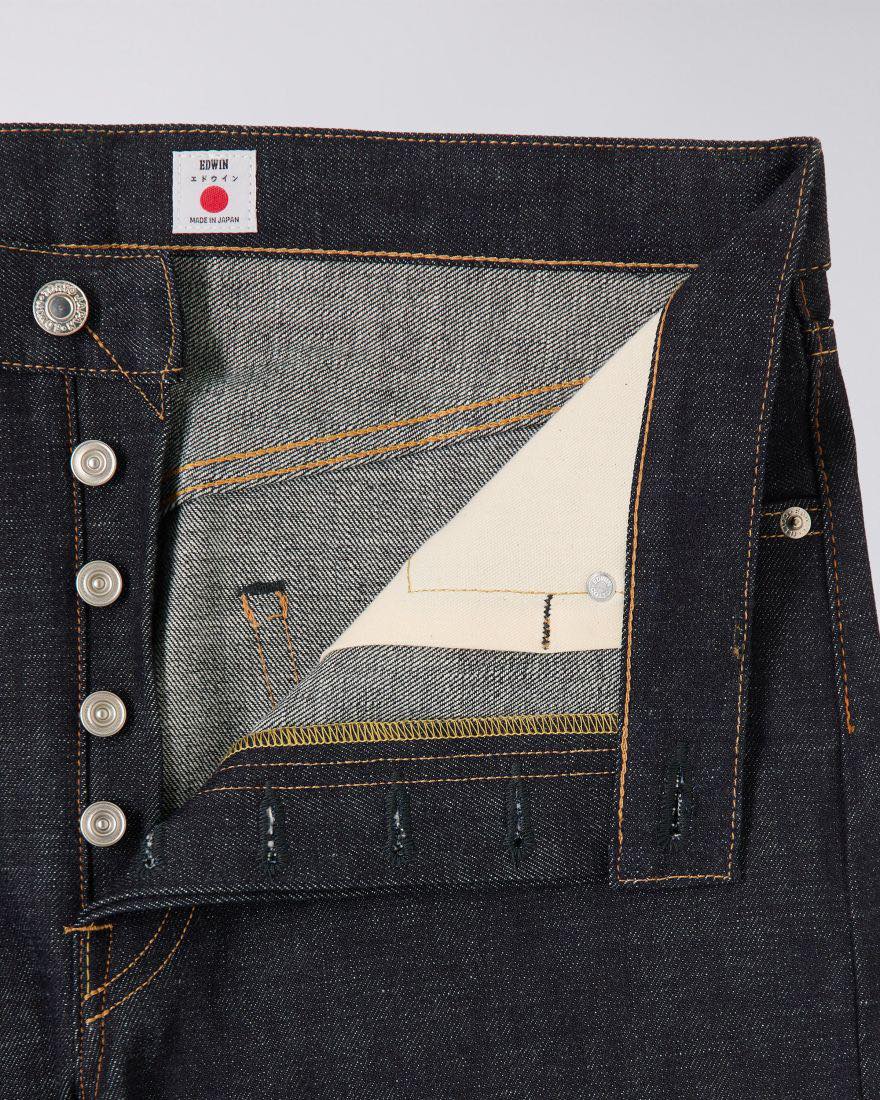 EDWIN REGULAR STRAIGHT JEANS KAIHARA RAIMBOW SELVEDGE 13.5 OZ INDIGO DENIM - BLUE UNWASHED