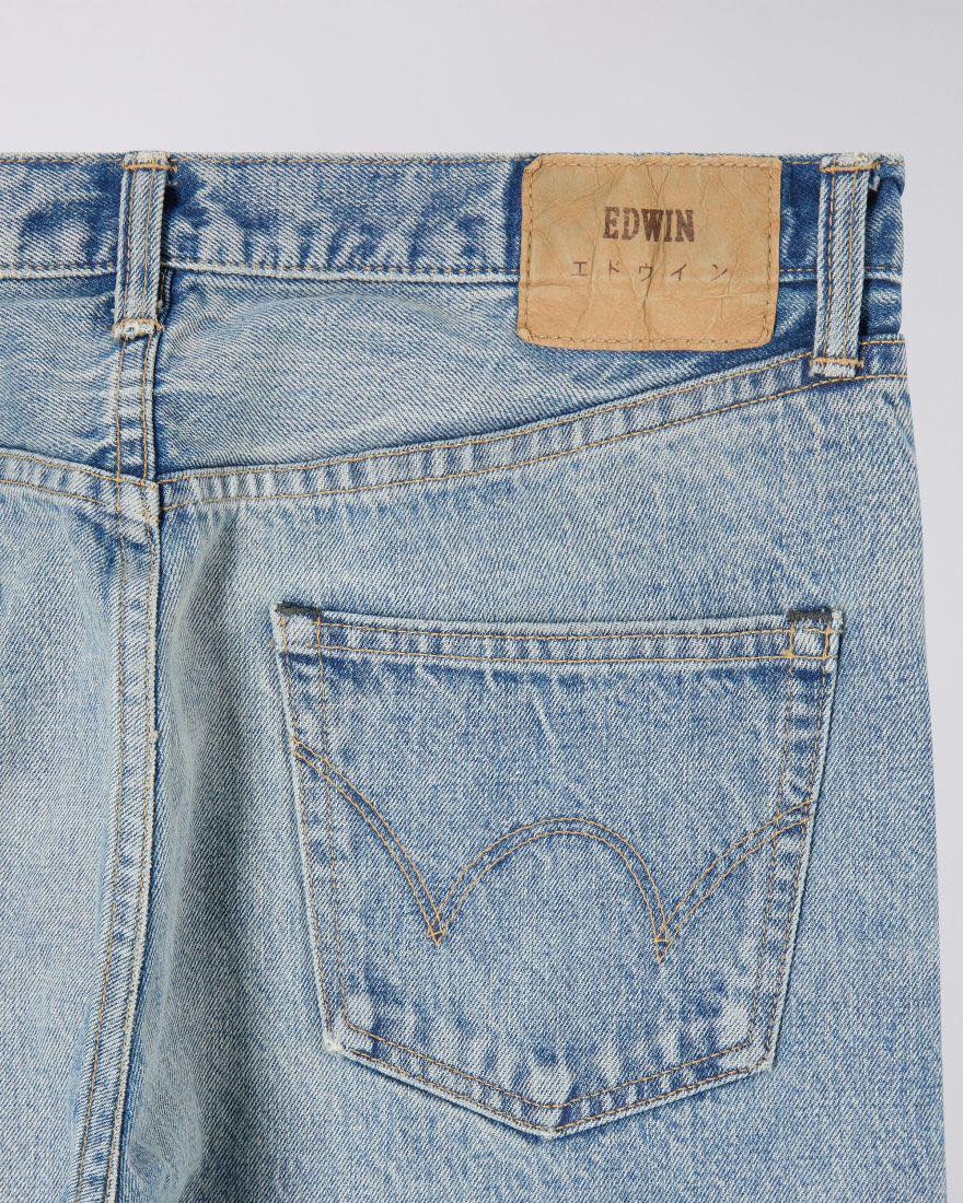 EDWIN REGULAR TAPERED JEANS KAIHARA RAIMBOW SELVEDGE 13.5 OZ INDIGO DENIM - LIGHT USED