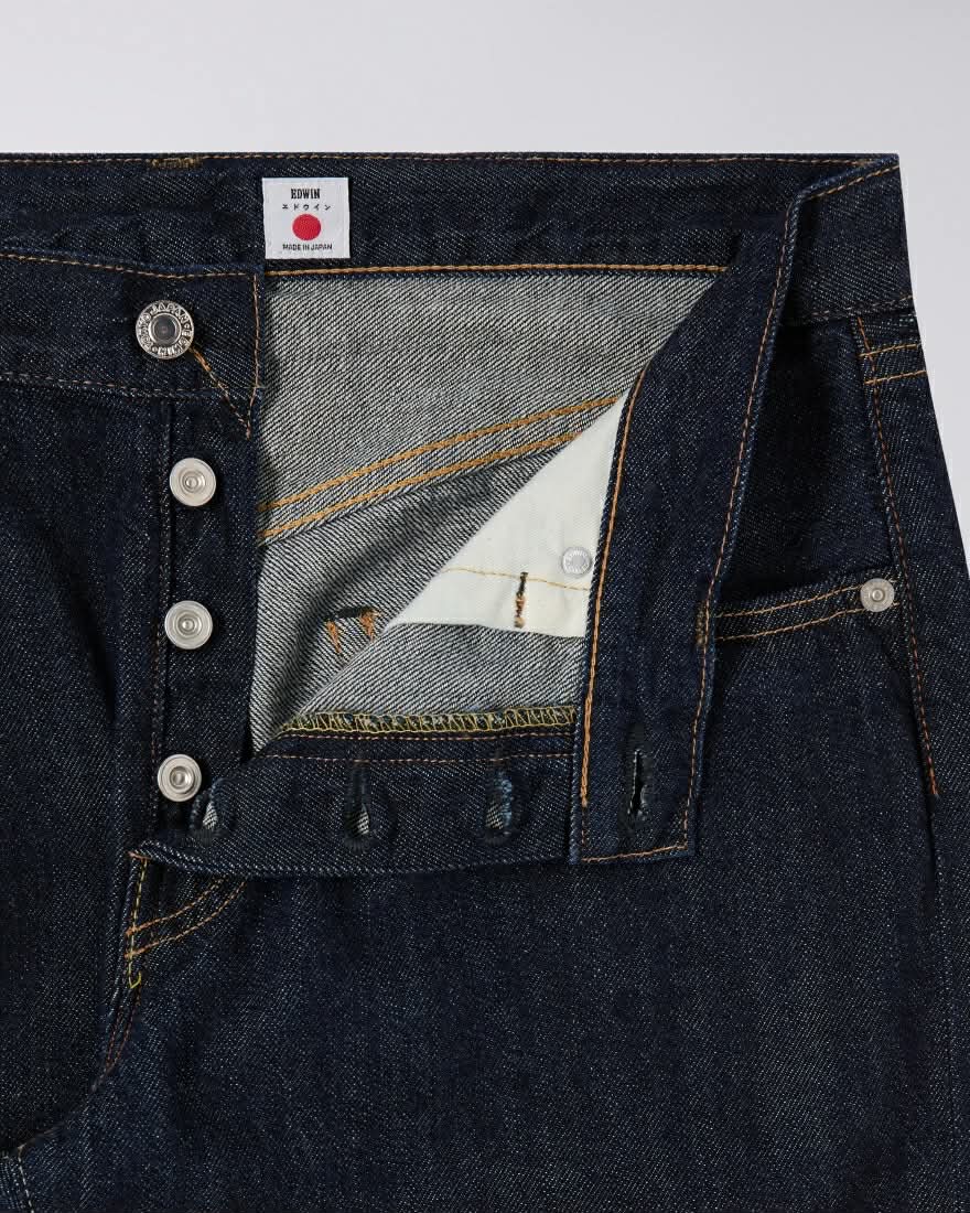 EDWIN REGULAR TAPERED JEANS KAIHARA 10,5 OZ INDIGO DENIM - BLUE RINSED