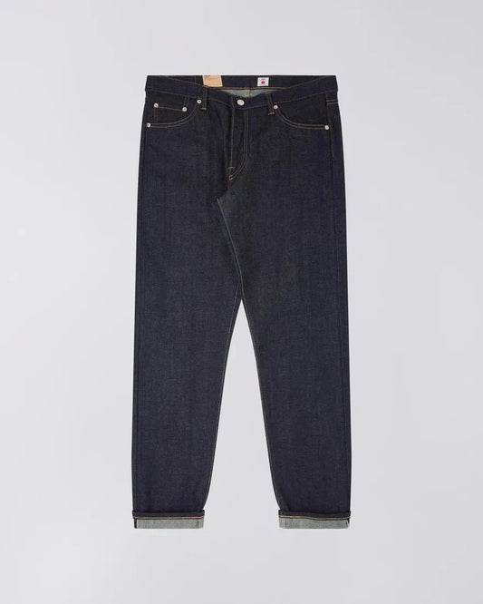 EDWIN REGULAR TAPERED JEANS KURABO RED SELVEDGE 14 OZ RECYCLE INDIGO DENIM - BLUE UNWASHED