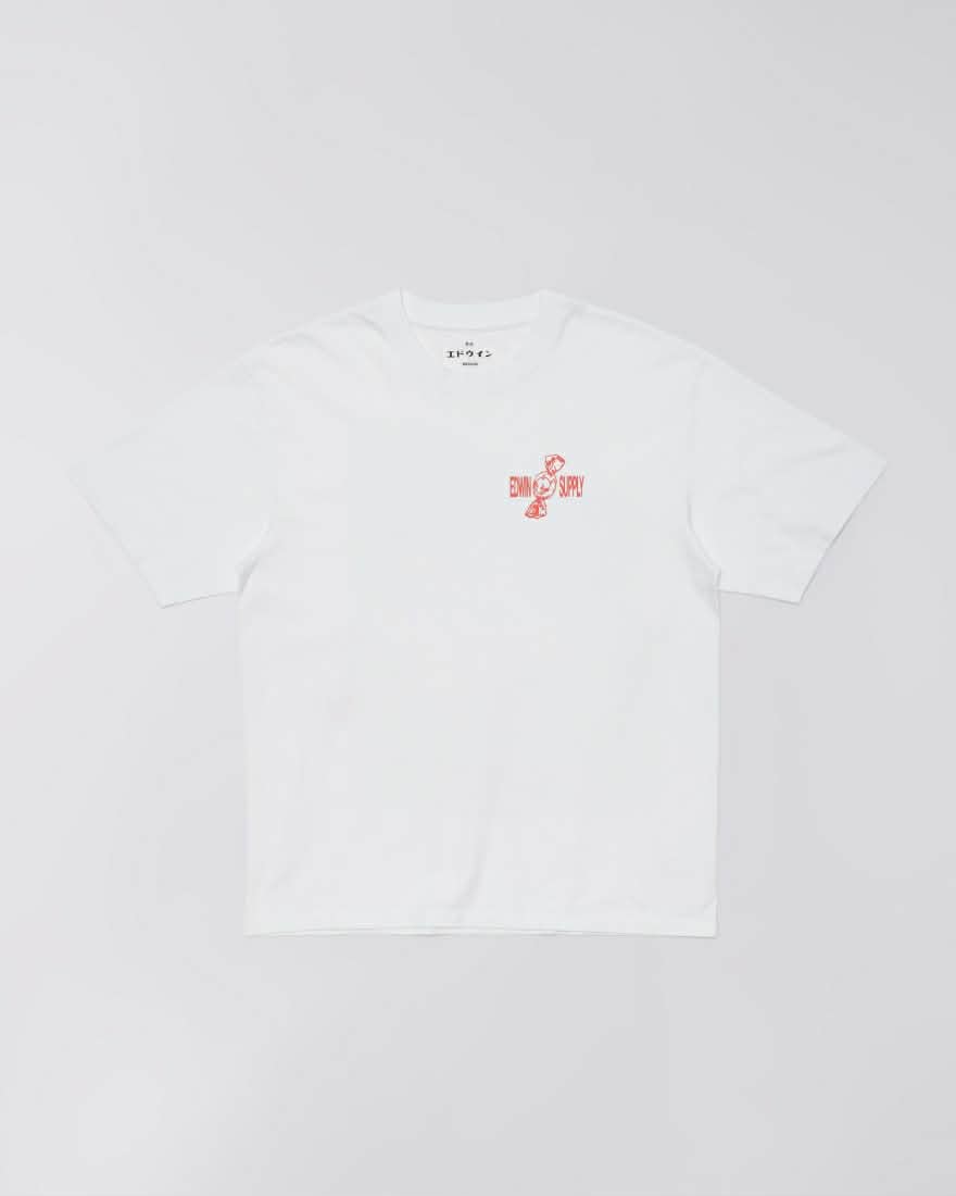 EDWIN SORRY TOKYO TEE - WHITE GARMENT