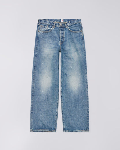 EDWIN WIDE PANT KAIHARA DARK PURE INDIGO SELVEDGE 13.5 OZ DENIM - MID USED PAINT