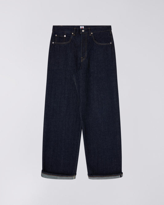 EDWIN WIDE PANT KURABO RECYCLE DENIM RED SELVEDGE 14 OZ - BLUE RINSED